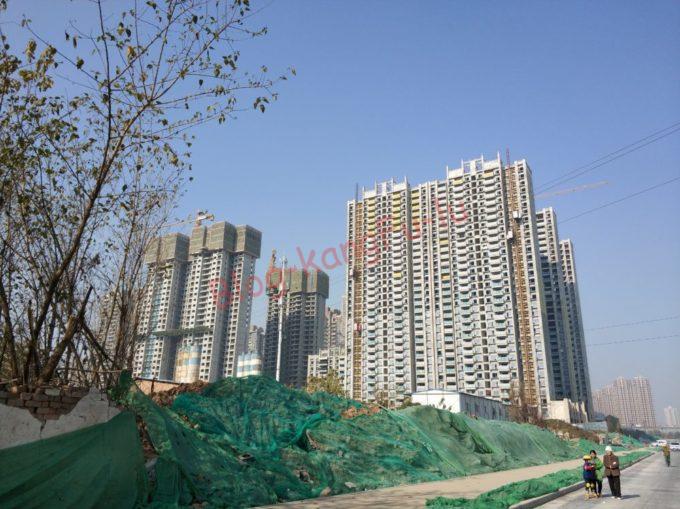 中国旅行 西安 西安の建設中のマンション