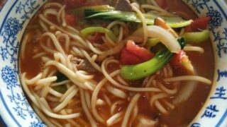 中国の食_西安_炮仗面（パオジャン麺）