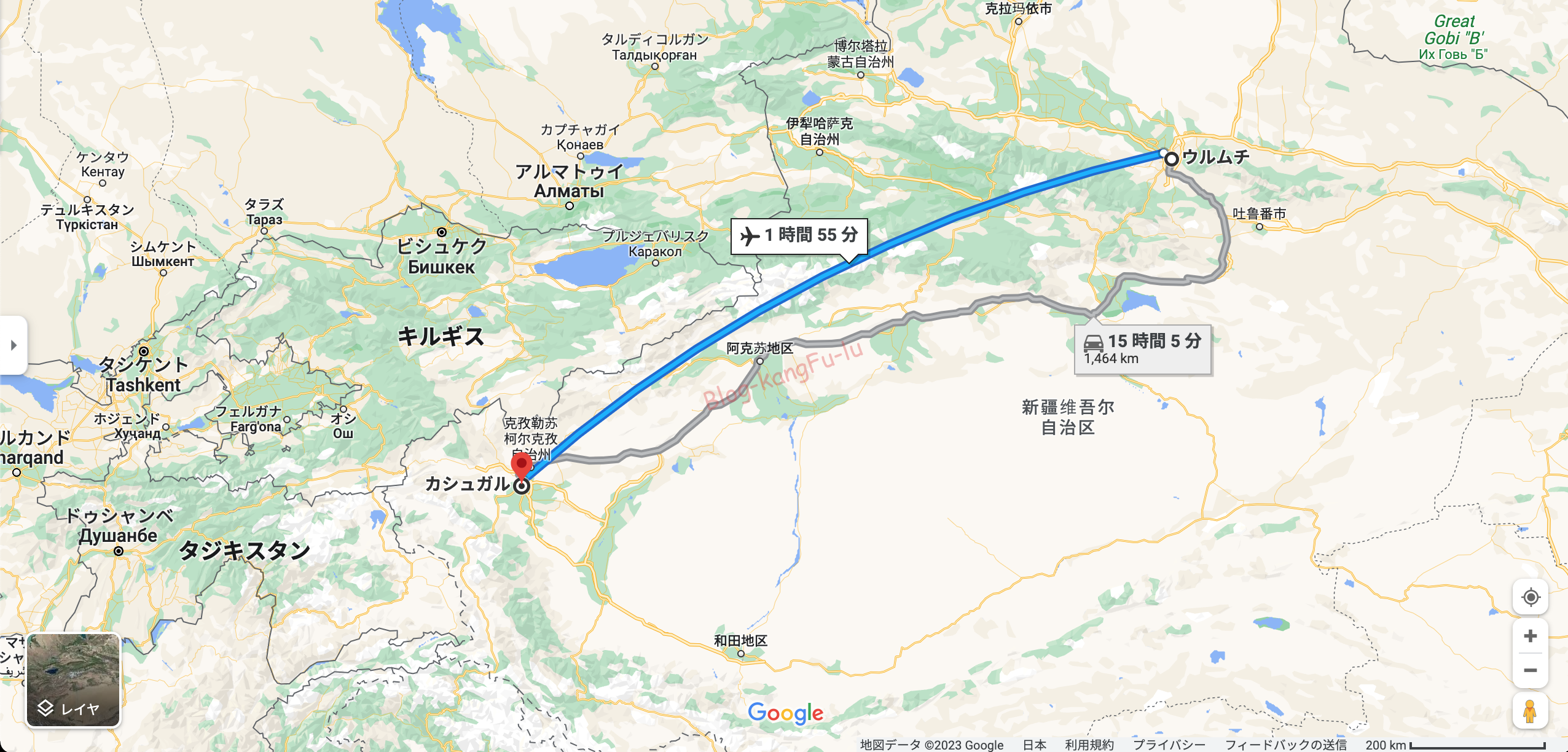 中国旅行　新疆ウイグル自治区　ウルムチ　カシュガル　タシュクルガン 　イスラム　シルクロード　地図