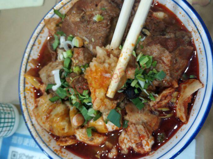 中国料理 陝西省 西安 辣子疙瘩 大肉 疙瘩汤