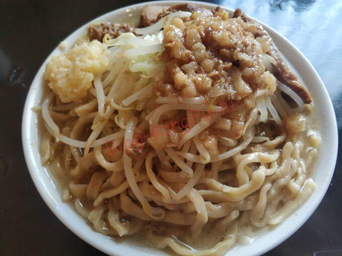 名古屋市天白区 ラーメン 二郎系 塩ラーメン ニンニク アブラ ヤサイ カラメ