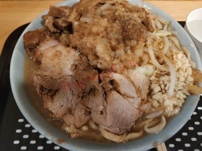 名古屋市瑞穂区 ラーメン 二郎系 夢を語れ愛知 ソーキ ニンニク アブラ ヤサイ カラメ