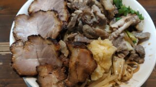 名古屋市中川区 ラーメン達磨食堂 焼きラーメン 豚 ニンニク ホルモン