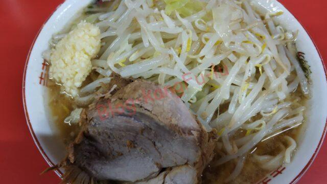 京都市左京区 ラーメン二郎京都店 ニンニク アブラ ヤサイ カラメ 辛い 豚