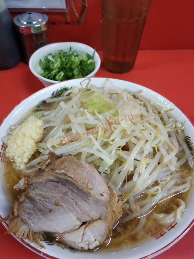 京都市左京区 ラーメン二郎京都店 ニンニク アブラ ヤサイ カラメ 辛い 豚