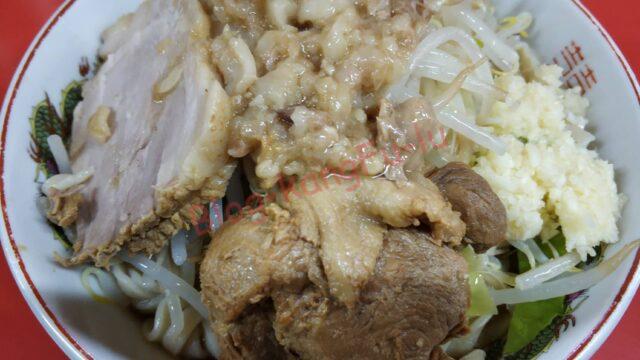 京都市左京区 ラーメン二郎京都店 ニンニク アブラ ヤサイ カラメ 辛い 豚