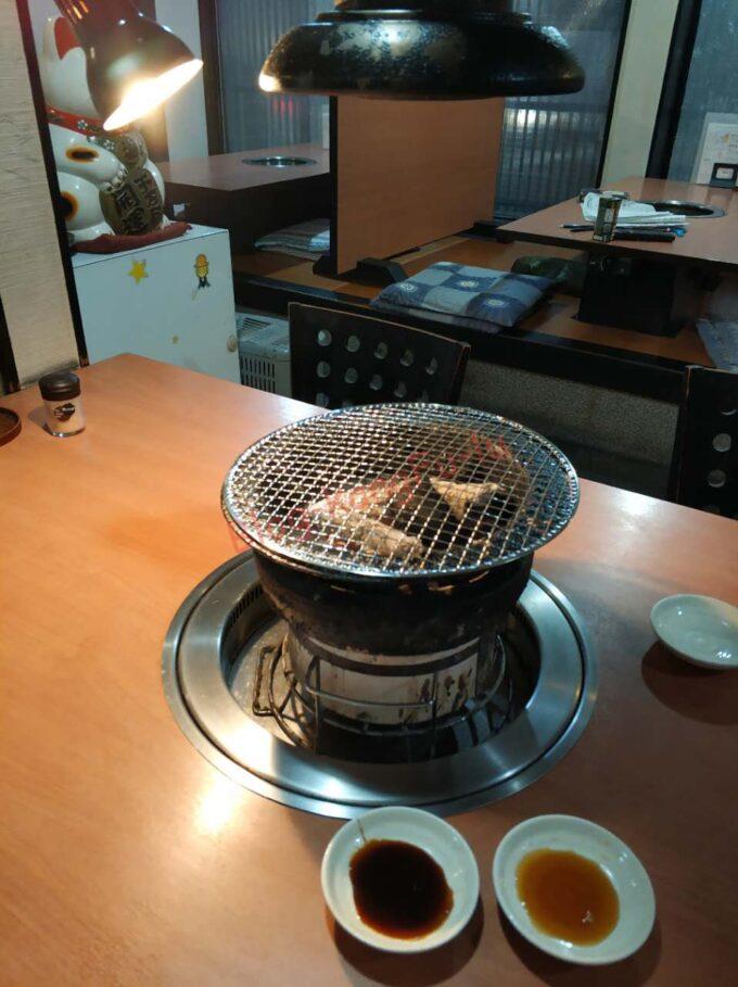 三重県鈴鹿市 焼肉 とっくり屋 松坂牛 ハラミ ホルモン キムチ 七輪 宮の雪