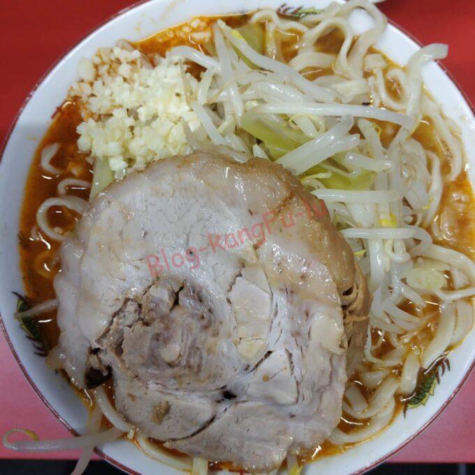 京都市左京区 ラーメン二郎京都店 辛い ニンニクアブラ カラメ 豚