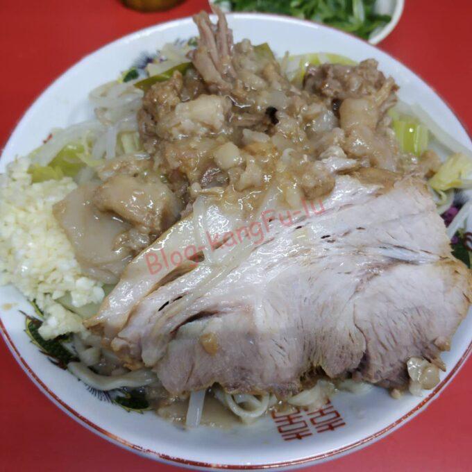 京都市左京区 ラーメン二郎京都店 汁抜き ニンニクアブラ カラメ 豚