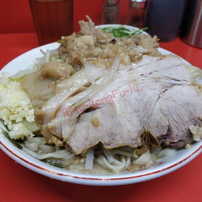 京都市左京区 ラーメン二郎京都店 汁抜き ニンニクアブラ カラメ 豚
