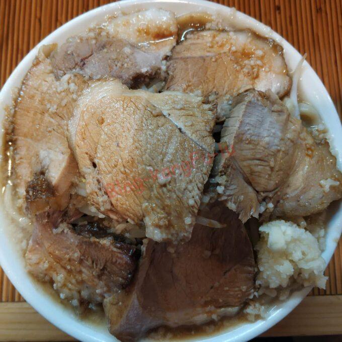 名古屋市守山区 ラーメン 二郎系 三代目溝口屋 ふと麺 肉マシ ニンニク アブラ
