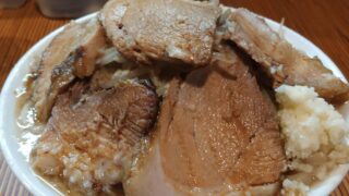 名古屋市守山区 ラーメン 二郎系 三代目溝口屋 ふと麺 肉マシ ニンニク アブラ