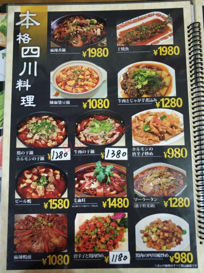 名古屋新栄 中華料理 四川料理 ガチ中華 大陸系中華 毛血旺 鴨血 華香苑