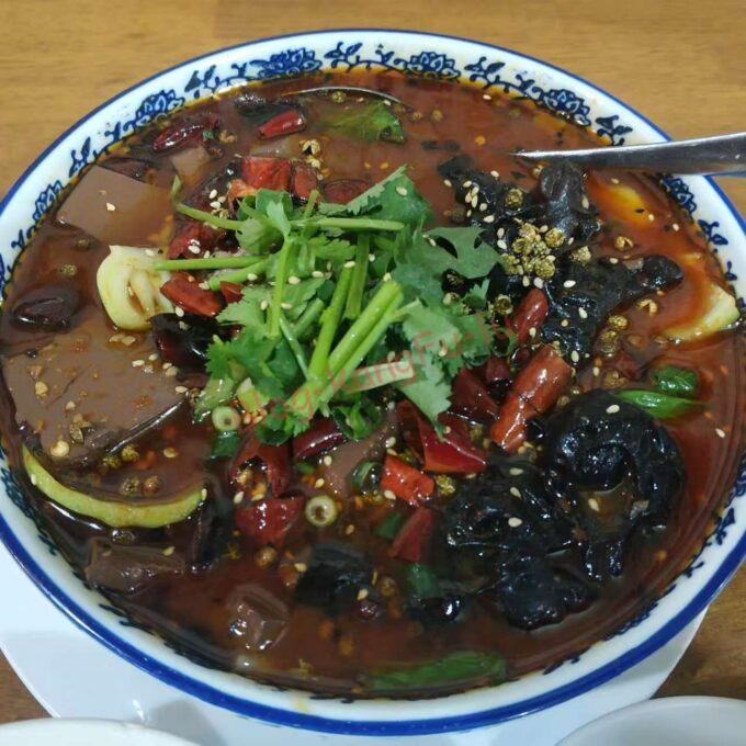 名古屋新栄 中華料理 四川料理 ガチ中華 大陸系中華 毛血旺 鴨血 華香苑