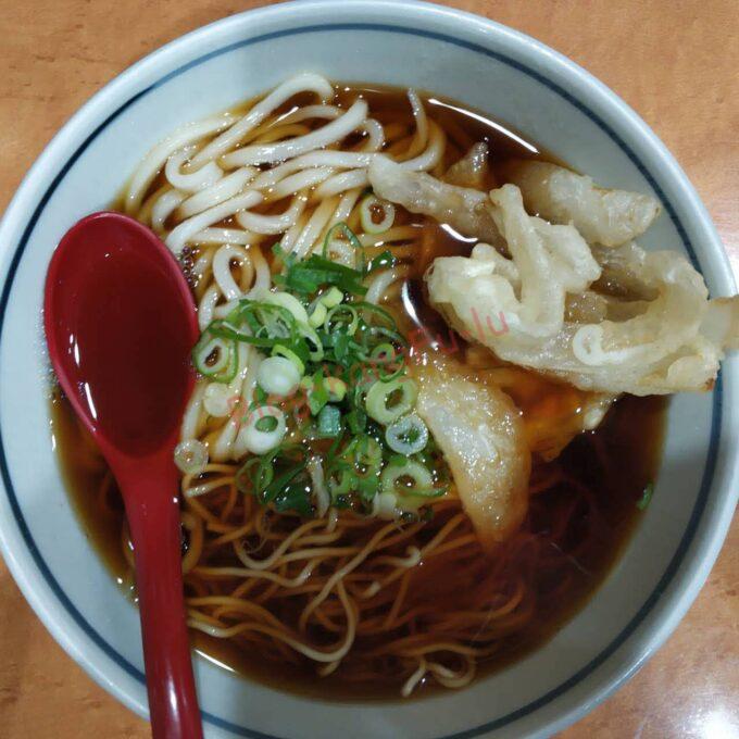 名古屋新栄 長命うどん う中 コロッケ かきあげ 玉ねぎ うどん 中華そば