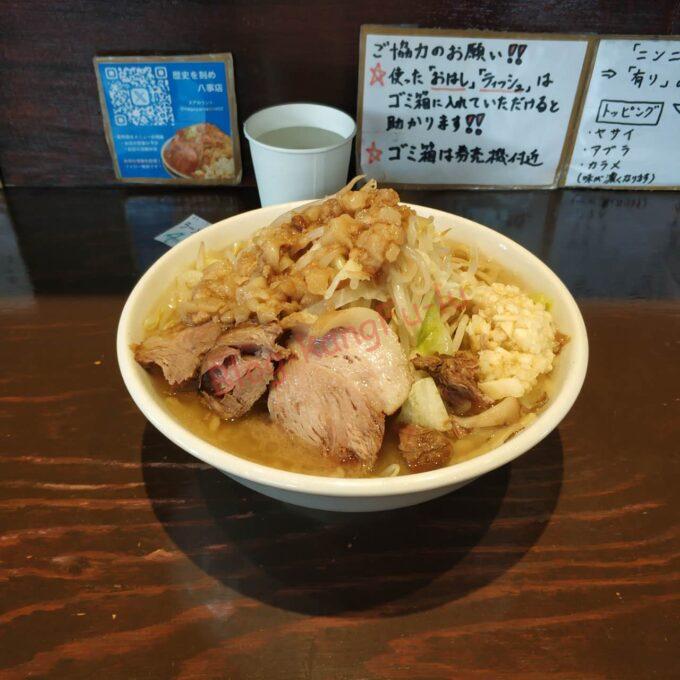 名古屋市天白区 歴史を刻め八事店 二郎系 塩 味薄め アジウスメ