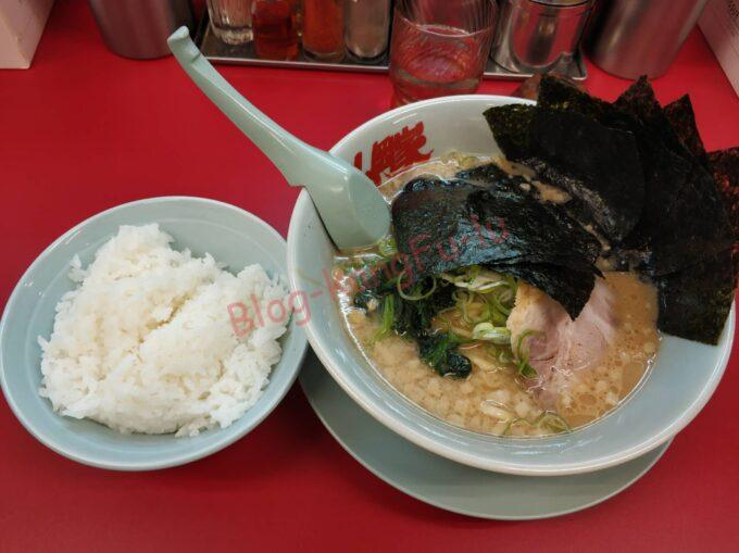 名古屋市中川区 山岡家 名古屋太平通店 正油 ライス 背脂 海苔