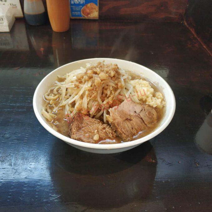 名古屋市天白区 歴史を刻め八事店 二郎系 醤油 ニンニク アブラ 豚 味薄め