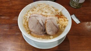 名古屋丸の内 ラーメン二郎 肉うどんさんすけ ヤサイニンニクうどん 豚