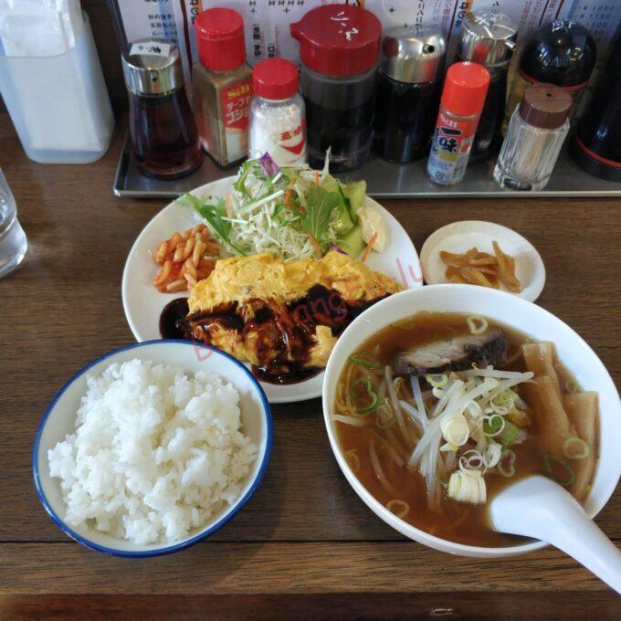 名古屋市天白区 中華料理 中国料理 町中華 蘭蘭亭 オムレツ定食 ラーメン