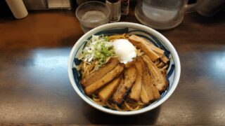 名古屋金山 飛騨高山 ラーメン ナカムラ荘 豆天狗 油そば チャーシュー 肉 豚特盛