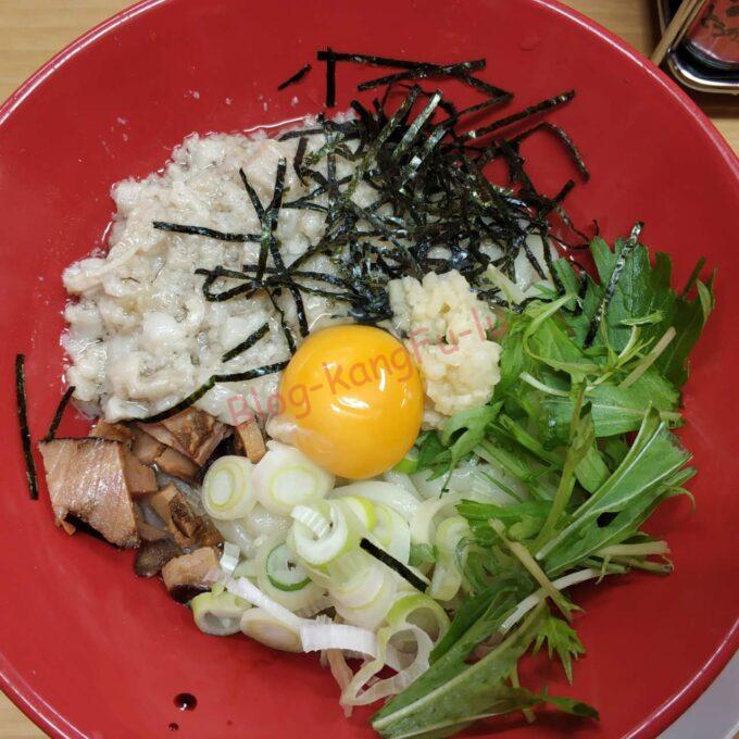 名古屋市天白区 煮豚月見うどん 中西製作所 まぜうどん ニンニクアブラ