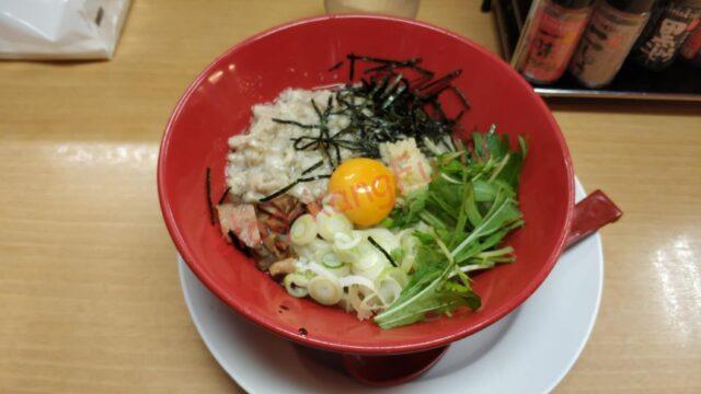 名古屋市天白区 煮豚月見うどん 中西製作所 まぜうどん ニンニクアブラ