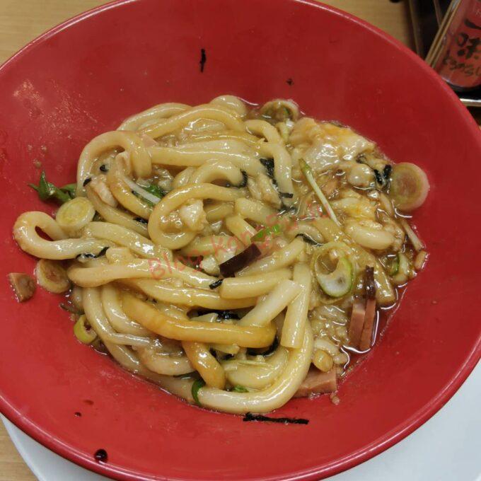 名古屋市天白区 煮豚月見うどん 中西製作所 まぜうどん ニンニクアブラ