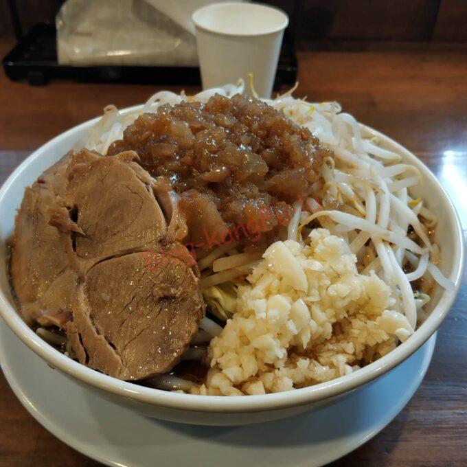 名古屋鶴舞 豚ラーメンおはよう世界 二郎系 ニンニクアブラヤサイ