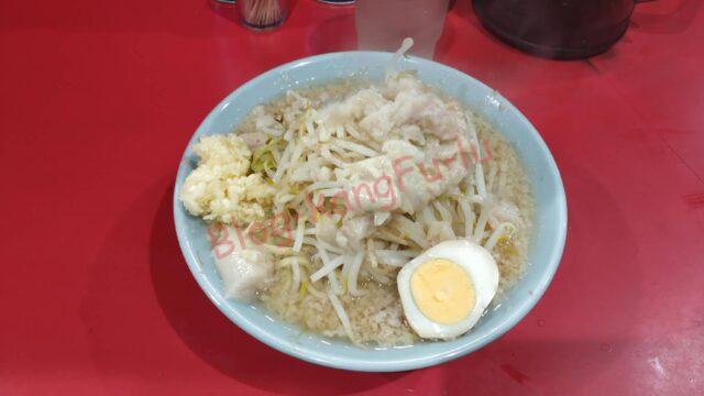 名古屋伏見 二郎系 ラーメン大名古屋店 薄口 ニンニク アブラカタマリ 豚 煮卵 ラーメン二郎