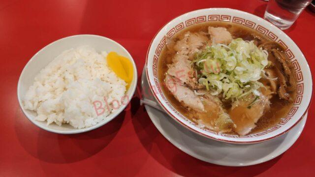 名古屋市昭和区 ラーメン荒畑 ちゃん系 ネギ ライス