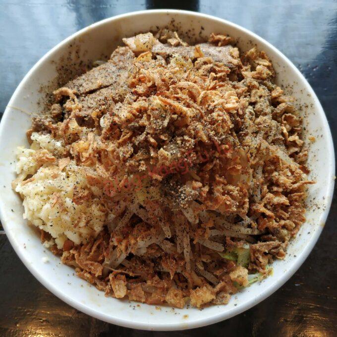 名古屋市天白区 二郎系 歴史を刻め八事店 汁なし400 ニンニク ラー油 お残しNG