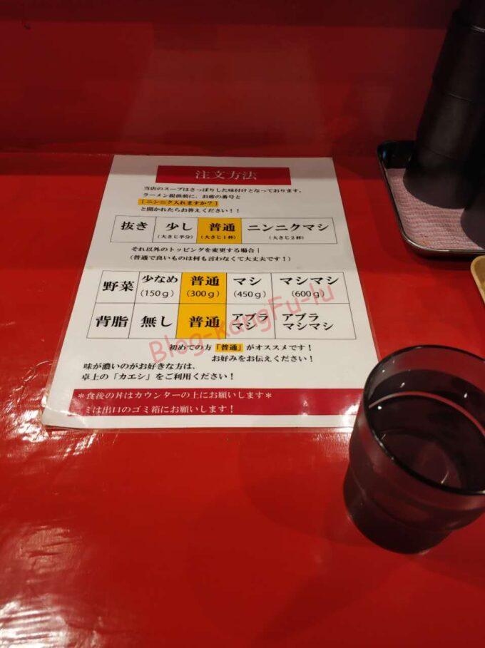 名古屋市昭和区 ラーメン豚郎マシマシ八事店 ニンニク アブラ
