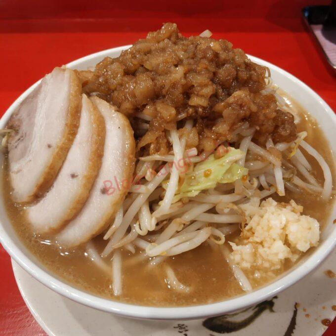 名古屋市昭和区 ラーメン豚郎マシマシ八事店 ニンニク アブラ